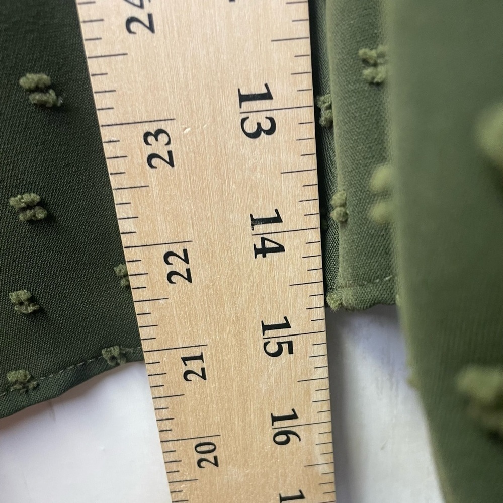 SHEIN Green Buttoned Peplum Blouse size Medium - Picture 7 of 7